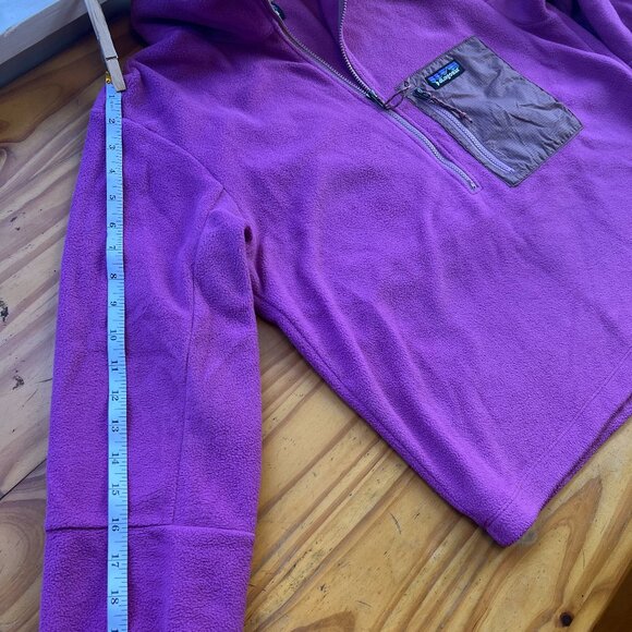NWOT Patagonia Purple Fuchsia 1/4-Zip Fleece Pullover w/ Chest Pocket - Picture 9 of 14